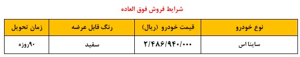 فروش فوری ساینا S 